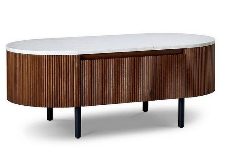 Lot 171  
            Marchington SR10 - Delivery or Collection 

                
OAK FURNITURELAND ISLINGTON MARBLE AND DARK ACACIA COFFEE TABLE - ORIGINAL RRP £4...