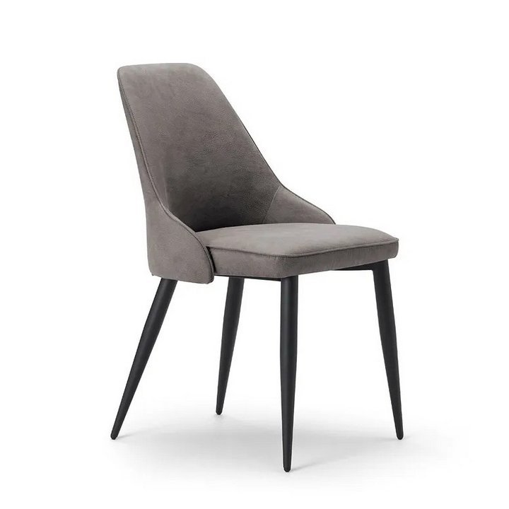 Lot 26  
            Marchington SR10 - Delivery or Collection 

                
OAK FURNITURELAND ARIA DINING CHAIR IN DARK GREY WITH BLACK METAL LEGS - ORIGINAL...