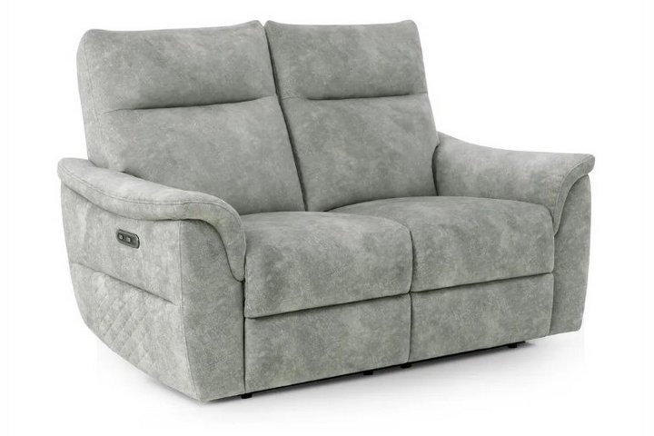 Lot 43  
            Marchington SR10 - Delivery or Collection 

                
OAK FURNITURELAND ALDO 2 SEATER RECLINER SOFA IN MARBLE SILVER FABRIC - ORIGINAL ...