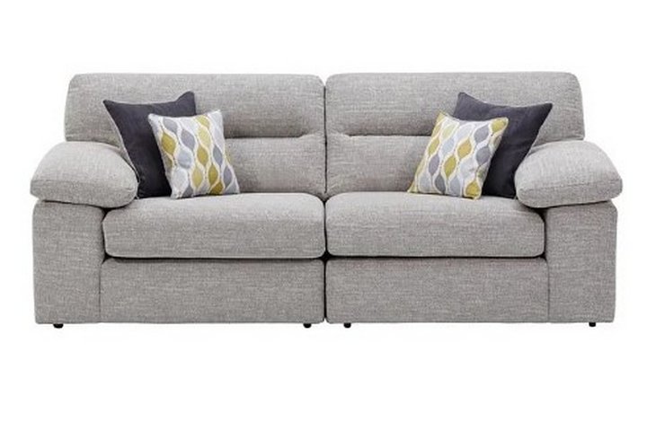 Lot 50  
            Marchington SR10 - Delivery or Collection 

                
OAK FURNITURELAND MORGAN 2 SEATER SOFA IN SANTOS SILVER - ORIGINAL RRP £960 (SCAT...