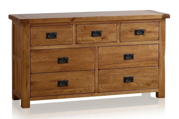 Lot 72  
            Marchington SR10 - Delivery or Collection 

                
OAK FURNITURELAND ORIGINAL RUSTIC SOLID OAK 3+4 CHEST OF DRAWERS - ORIGINAL RRP £...