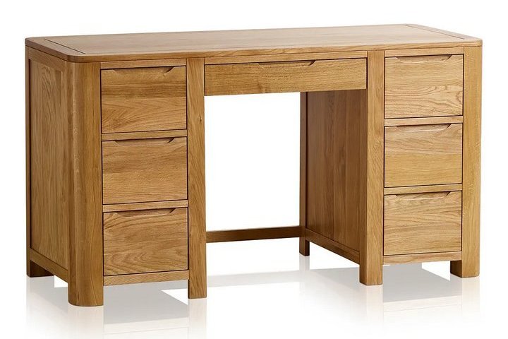 Lot 78  
            Marchington SR10 - Delivery or Collection 

                
OAK FURNITURELAND ROMSEY NATURAL SOLID OAK COMPUTER DESK - ORIGINAL RRP £649.99: ...