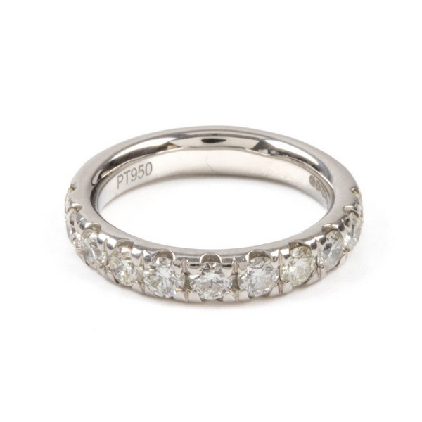 Lot 19  
            Nottingham Luxury Room - Delivery Only 

                
Platinum 950 0.97ct Diamond Eternity Ring, Size I½, 6.7g.  Auction Guide: £400-£500