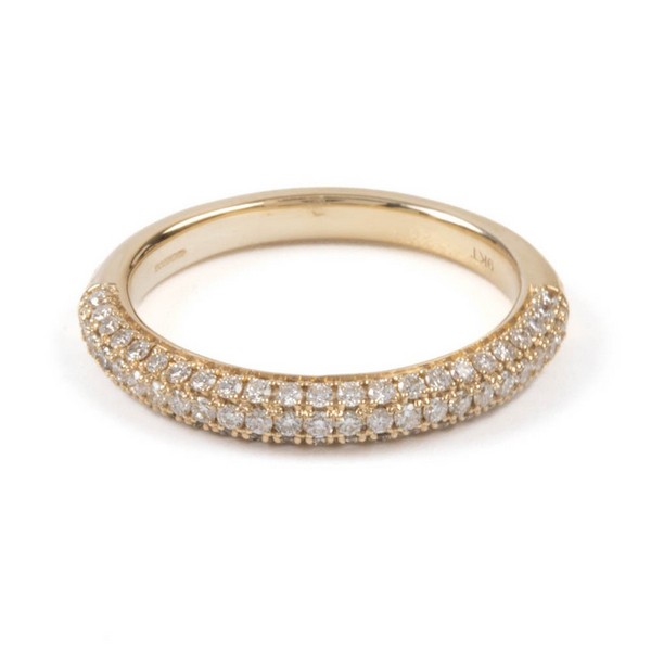 Lot 27  
            Nottingham Luxury Room - Delivery Only 

                
9ct Yellow Gold 0.60ct Laboratory Grown Diamond Pavé Band Ring, Size N, 3.2g.  Au...