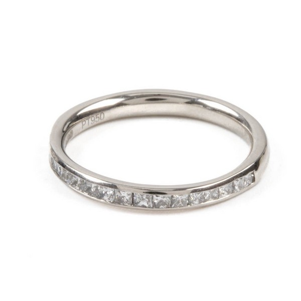 Lot 32  
            Nottingham Luxury Room - Delivery Only 

                
Platinum 950 0.60ct Laboratory Grown Diamond Half Eternity Ring, Size O, 3.8g