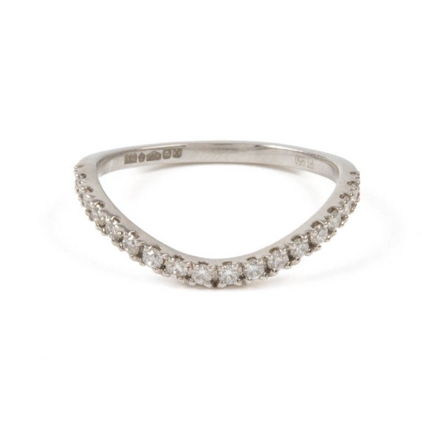 Lot 33  
            Nottingham Luxury Room - Delivery Only 

                
Platinum 950 0.18ct Laboratory Grown Diamond Wave Ring, Size M, 2g