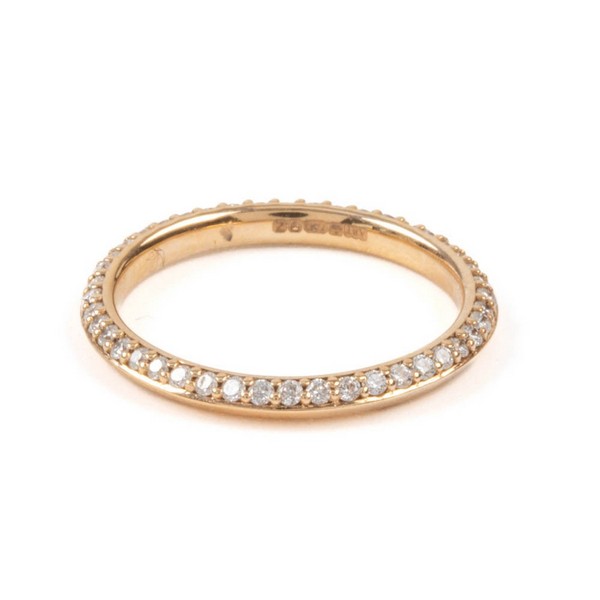 Lot 37  
            Nottingham Luxury Room - Delivery Only 

                
18ct Rose Gold 0.24ct Diamond Half Eternity Ring, Size K½, 2.3g.  Auction Guide: ...