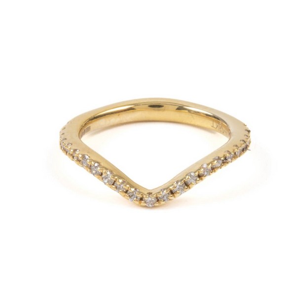 Lot 38  
            Nottingham Luxury Room - Delivery Only 

                
18ct Yellow Diamond Wave Band Ring, Size G½, 2.1g.  Auction Guide: £150-£200