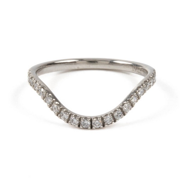 Lot 44  
            Nottingham Luxury Room - Delivery Only 

                
Platinum 950 0.39ct Laboratory Grown Diamond Wave Ring, Size O, 2.7g