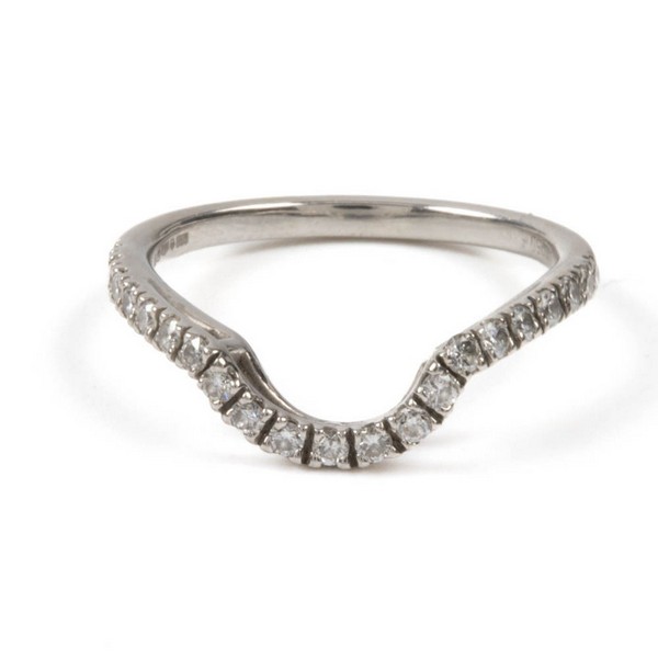 Lot 45  
            Nottingham Luxury Room - Delivery Only 

                
Platinum 950 0.35ct Laboratory Grown Diamond Wave Ring, Size O, 3.7g