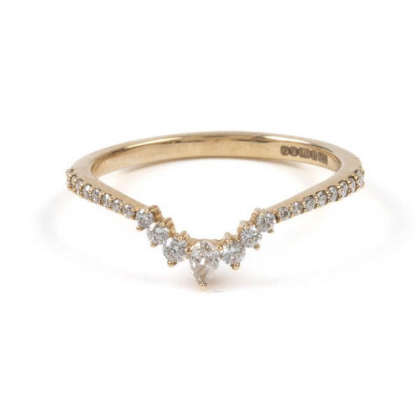 Lot 51  
            Nottingham Luxury Room - Delivery Only 

                
9ct Yellow Gold 0.28ct Diamond Wishbone Ring, Size M½, 1.3g