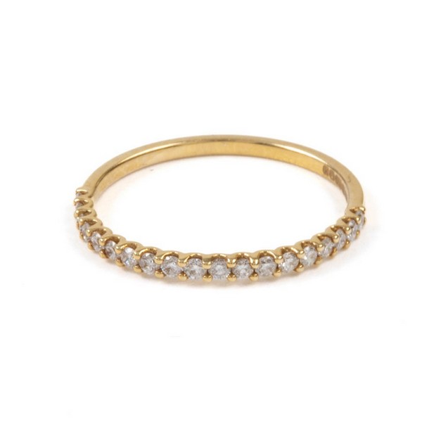Lot 55  
            Nottingham Luxury Room - Delivery Only 

                
18ct Yellow Gold 0.23ct Diamond Half Eternity Ring, Size L½, 1.1g