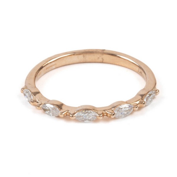 Lot 63  
            Nottingham Luxury Room - Delivery Only 

                
9ct Rose Gold 0.32ct Laboratory Grown Diamond Half Eternity Ring, Size N, 1.6g