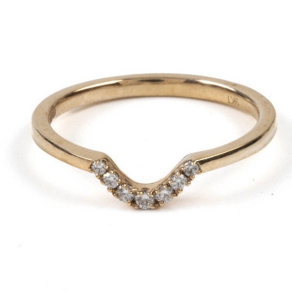 Lot 73  
            Nottingham Luxury Room - Delivery Only 

                
9ct Yellow Gold 0.14ct Laboratory Grown Diamond Wave Ring, Size S, 2.4g