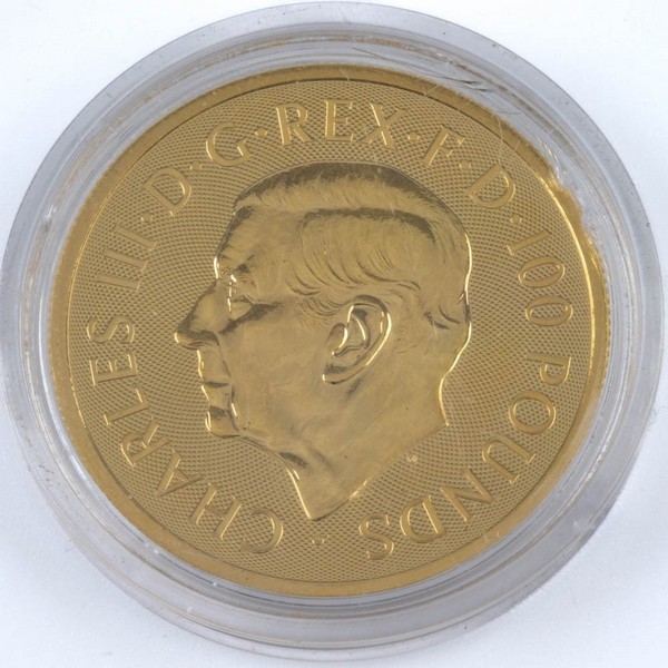 Lot 7  
            Nottingham Luxury Room - Delivery Only 

                
24ct Gold 2023 'Bull of Clarence' King Charles III One Ounce Coin.  Auction Guide...