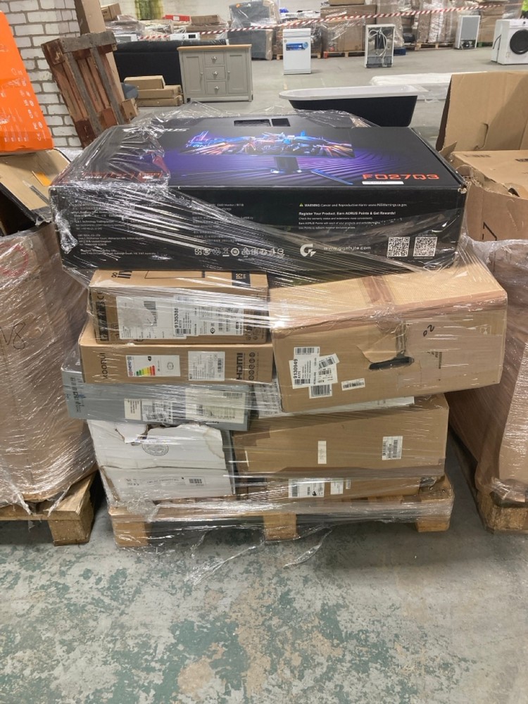 Lot 32  
            Chesterfield Tech - Collection or Optional Delivery Available 

                
PALLET OF ASSORTED UNTESTED MONITORS. [JPTC88050] (KERBSIDE PALLET DELIVERY)