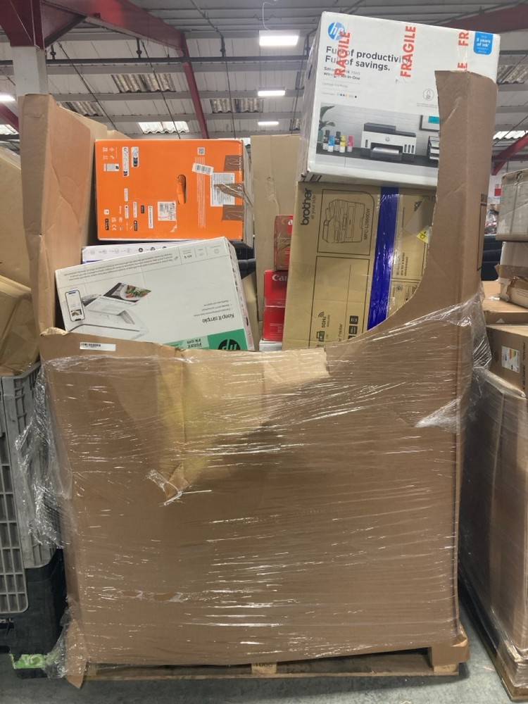 Lot 33  
            Chesterfield Tech - Collection or Optional Delivery Available 

                
PALLET OF ASSORTED PRINTERS. [JPTC88039] (KERBSIDE PALLET DELIVERY)