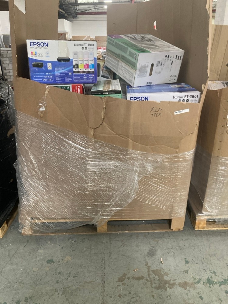 Lot 37  
            Chesterfield Tech - Collection or Optional Delivery Available 

                
PALLET OF ASSORTED PRINTERS. [JPTC88041] (KERBSIDE PALLET DELIVERY)