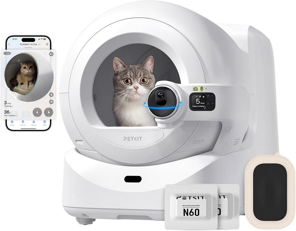 Lot 5  
            Chesterfield Tech - Collection or Optional Delivery Available 

                
PETKIT PUROBOT ULTRA WITH CAMERA SELF CLEANING LITTER BOX CAT ACCESSORY (ORIGINAL...