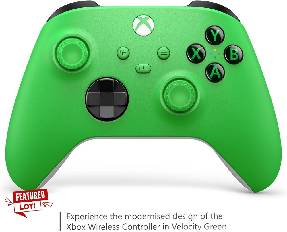 Lot 68  
            Chesterfield Tech - Parcel Delivery Only 

                
XBOX 2X CONTROLLERS TO INCLUDE VELOCITY GREEN GAMING ACCESSORIES (ORIGINAL RRP - ...