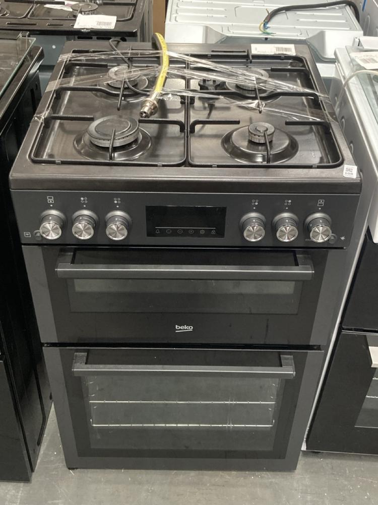 Lot 108  
            Chesterfield SR39 - Collection or Optional Delivery Available 

                
BEKO 4 BURNER DOUBLE OVEN IN BLACK MODEL: FDG6271C ORIGINAL RRP- £409 (LOCATION: B3)