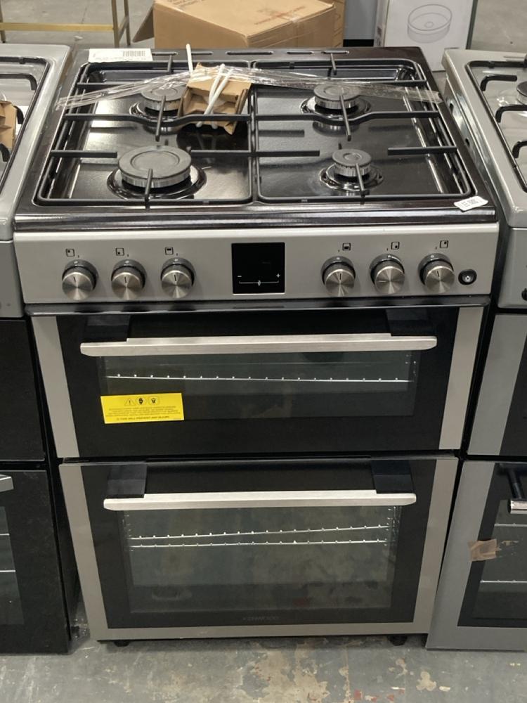 Lot 111  
            Chesterfield SR39 - Collection or Optional Delivery Available 

                
KENWOOD 4 BURNER DOUBLE OVEN IN STAINLESS STEEL MODEL: KTG606S22 ORIGINAL RRP- £3...