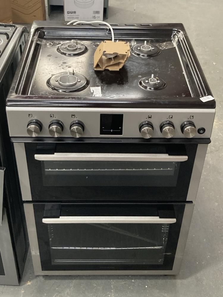 Lot 113  
            Chesterfield SR39 - Collection or Optional Delivery Available 

                
KENWOOD 4 BURNER DOUBLE OVEN IN STAINLESS STEEL MODEL: KTG606S22 ORIGINAL RRP- £3...