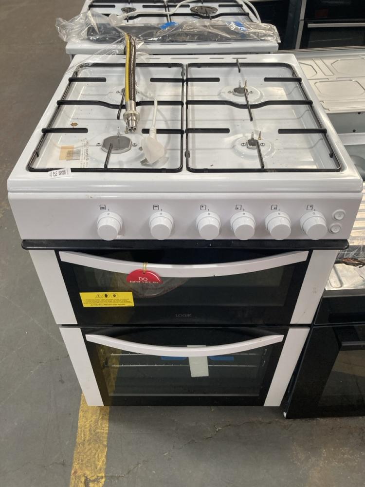 Lot 126  
            Chesterfield SR39 - Collection or Optional Delivery Available 

                
LOGIK 4 BURNER DOUBLE OVEN IN WHITE MODEL: LFTG60W22 ORIGINAL RRP- £329 (LOCATION...