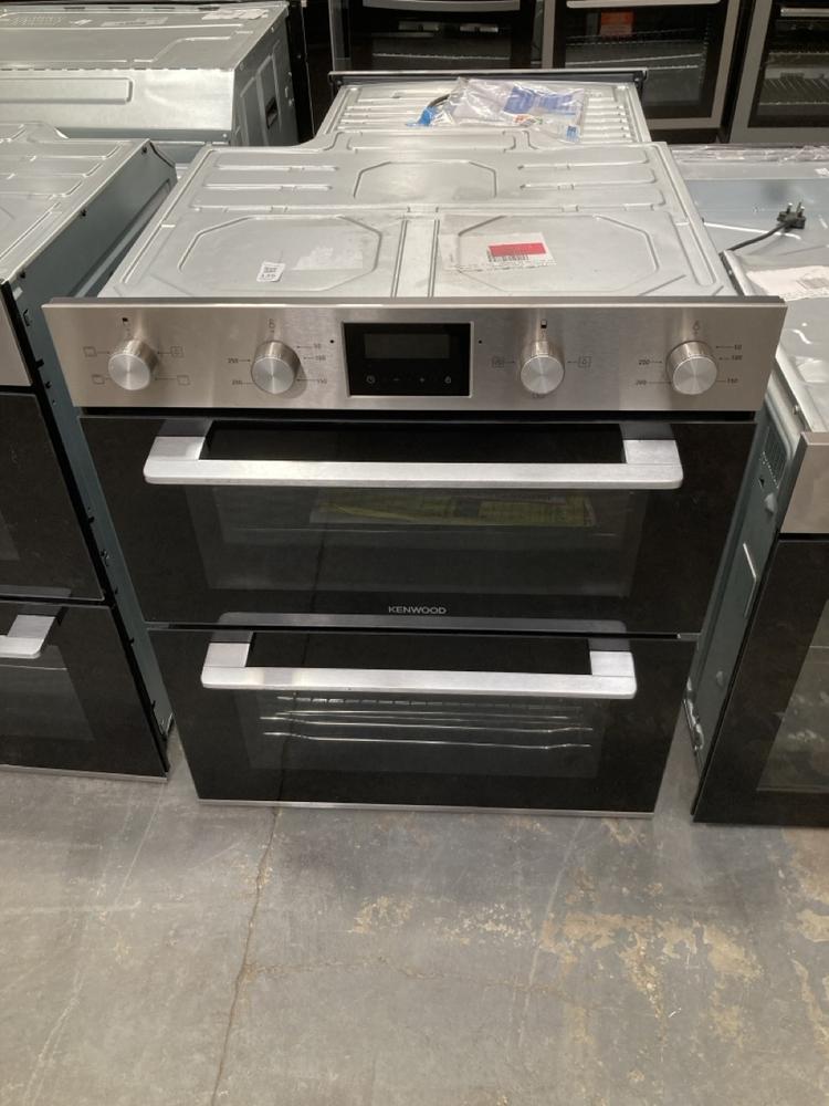 Lot 135  
            Chesterfield SR39 - Collection or Optional Delivery Available 

                
KENWOOD BUILT IN DOUBLE ELECTRIC OVEN IN STAINLESS STEEL MODEL: KBUDOX21 ORIGINAL...