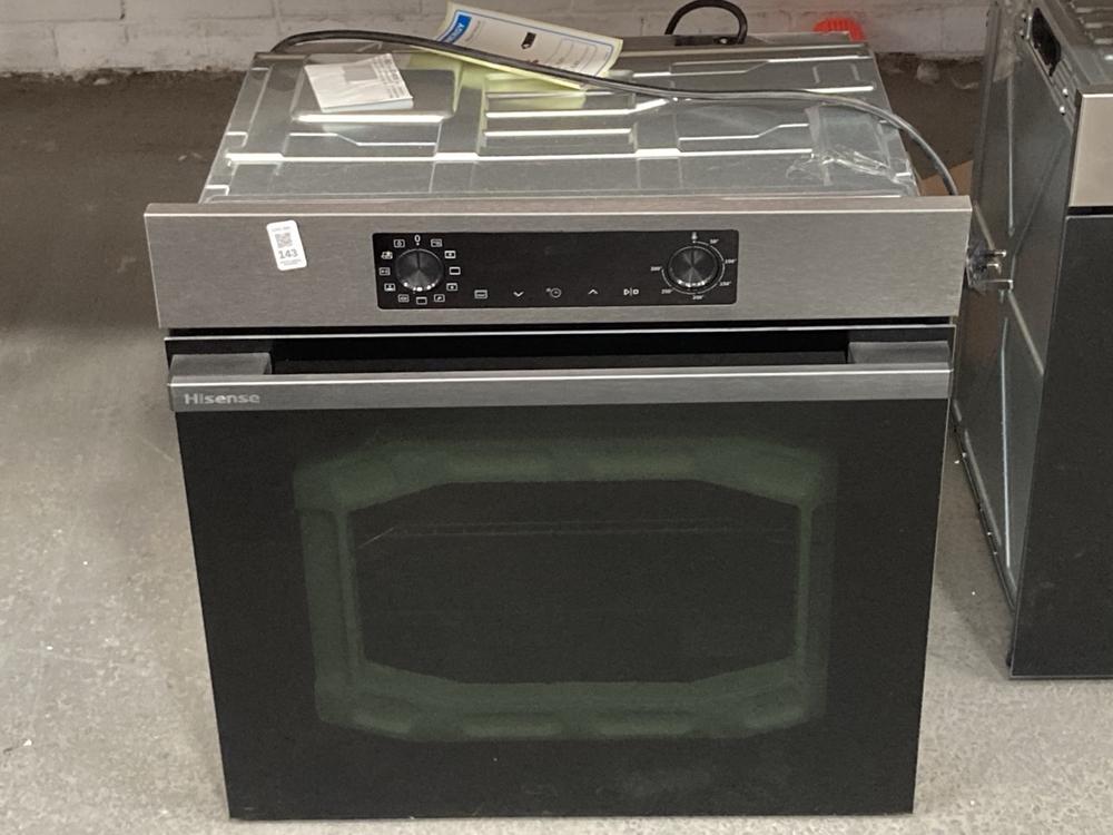 Lot 143  
            Chesterfield SR39 - Collection or Optional Delivery Available 

                
HISENSE BUILT IN SINGLE ELECTRIC OVEN IN BLACK MODEL: BI624CTPGUK ORIGINAL RRP- £...