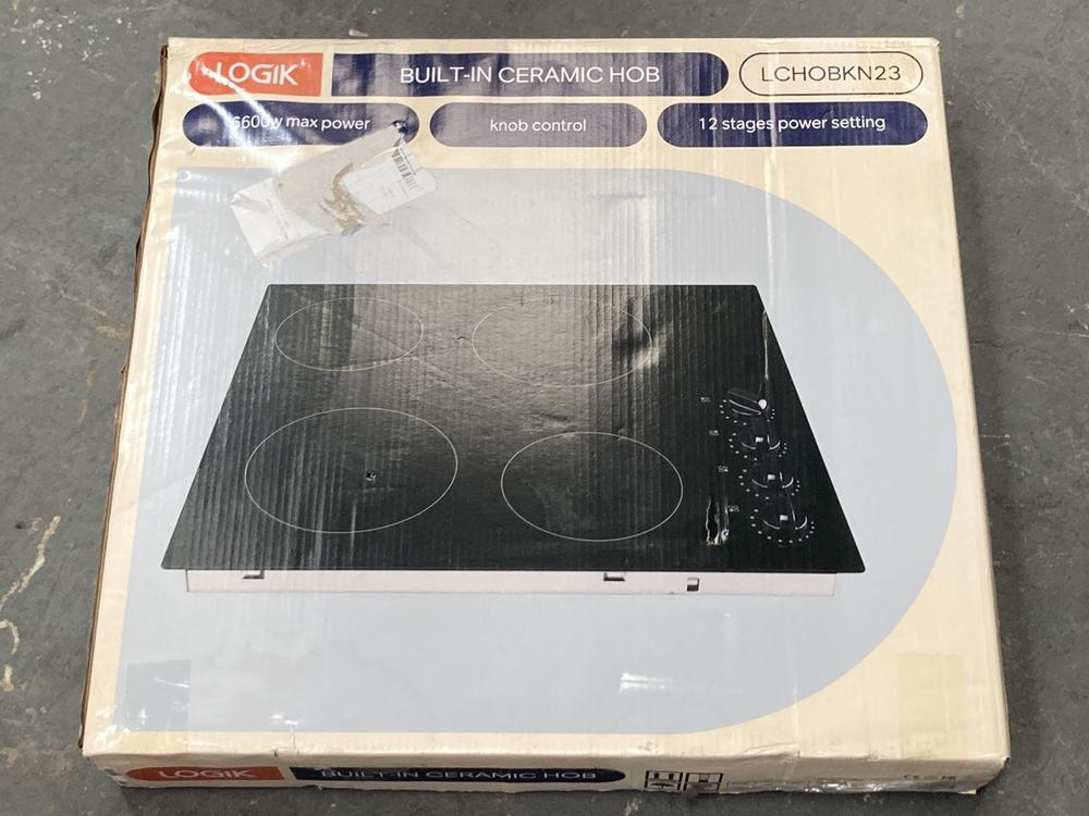 Lot 148  
            Chesterfield SR39 - Collection or Optional Delivery Available 

                
LOGIK BUILT-IN CERAMIC HOB IN BLACK MODEL: LCHOBKN23 ORIGINAL RRP- £100 (LOCATION...