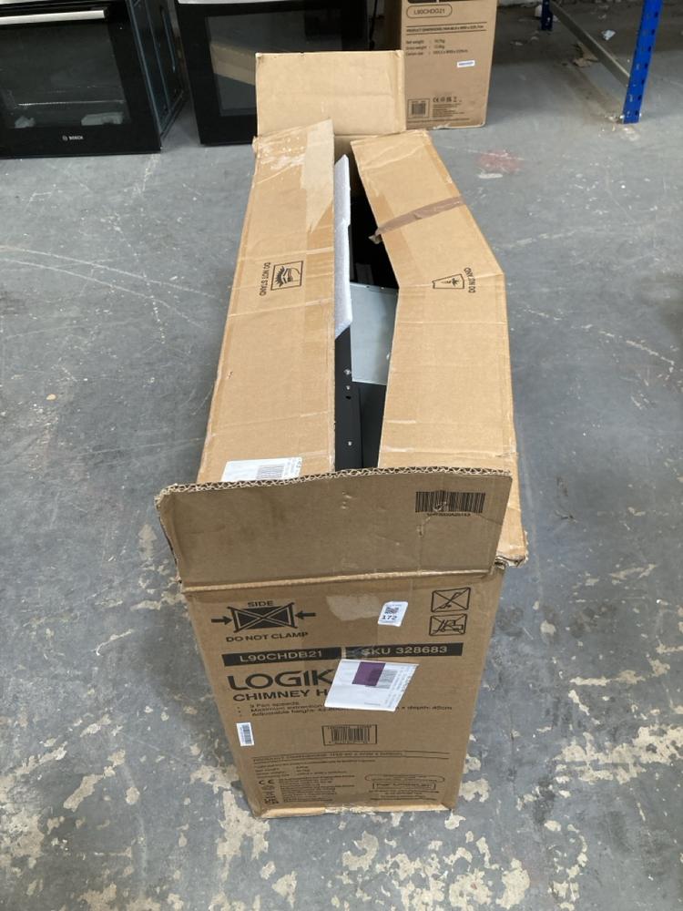 Lot 172  
            Chesterfield SR39 - Collection or Optional Delivery Available 

                
LOGIK 90CM BLACK CHIMNEY HOOD MODEL: L90CHDB21 (LOCATION: B RACKING)