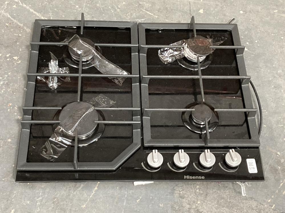 Lot 178  
            Chesterfield SR39 - Collection 

                
HISENSE 4 BURNER COOKTOP IN BLACK MODEL: GG643B ORIGINAL RRP- £179 (COLLECTION ON...