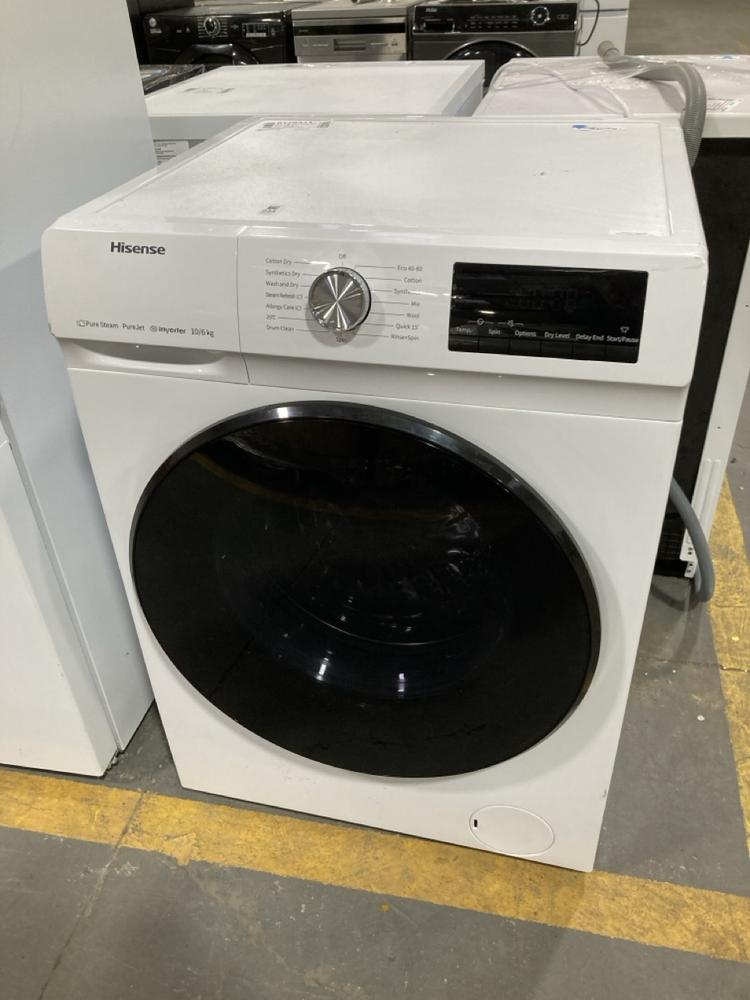 Lot 233  
            Chesterfield SR39 - Collection or Optional Delivery Available 

                
HISENSE PURE STEAM PUREJET 10/6KG WASHER DRYER IN WHITE MODEL: WDQA1014EVJM ORIGI...