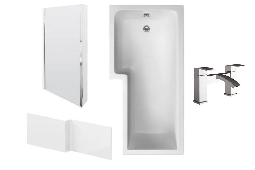 Lot 23  
            Chesterfield SR39 - Collection 

                
NUIE 1700 SQUARE BATH, PANEL, CHROME BATH FILLER & CHROME SCREEN - ORIGINAL RRP £...