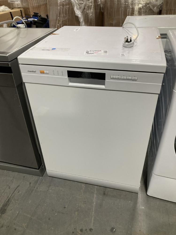 Lot 240  
            Chesterfield SR39 - Collection or Optional Delivery Available 

                
COMFEE FREESTANDING DISHWASHER IN WHITE MODEL: CDWPF1201PW ORIGINAL RRP- £227 (LO...