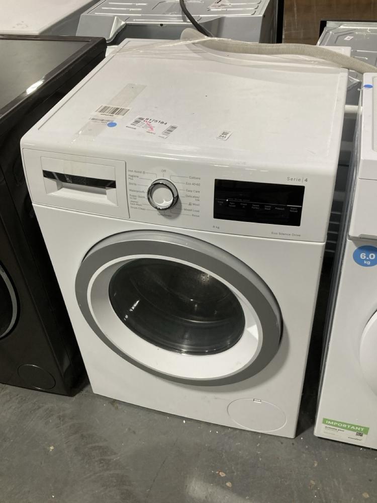 Lot 244  
            Chesterfield SR39 - Collection or Optional Delivery Available 

                
BOSCH SERIES 4 ECO SILENCE DRIVE 8KG WASHING MACHINE IN WHITE MODEL: WAN28258GB O...