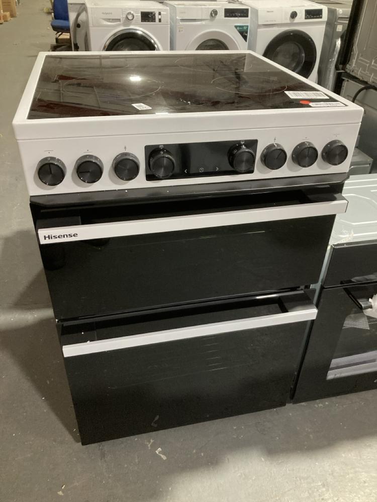 Lot 247  
            Chesterfield SR39 - Collection or Optional Delivery Available 

                
HISENSE ELECTRIC DOUBLE OVEN IN WHITE MODEL: HDCEC6C20W ORIGINAL RRP- £499 (LOCAT...