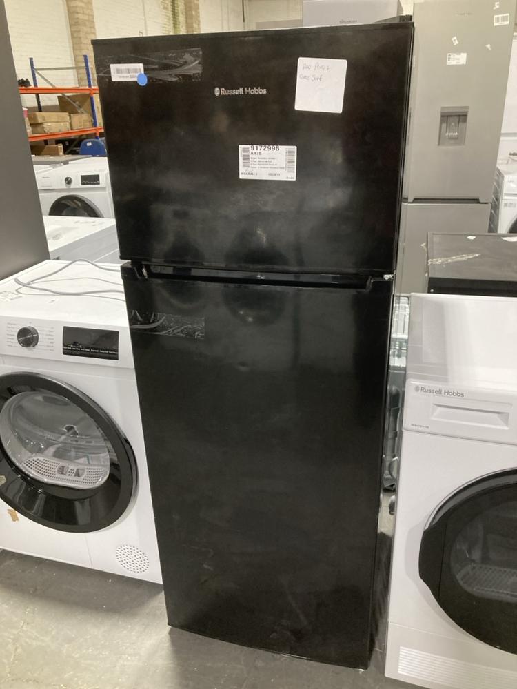 Lot 253  
            Chesterfield SR39 - Collection or Optional Delivery Available 

                
RUSSELL HOBBS FREESTANDING FRIDGE FREEZER IN BLACK MODEL: RH144TMFR541E1B ORIGINA...