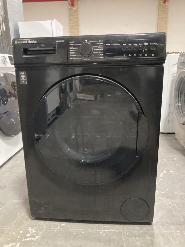 Lot 262  
            Chesterfield SR39 - Collection or Optional Delivery Available 

                
RUSSELL HOBBS WASHING MACHINE IN BLACK MODEL: RH914W116B ORIGINAL RRP- £360 (LOCA...