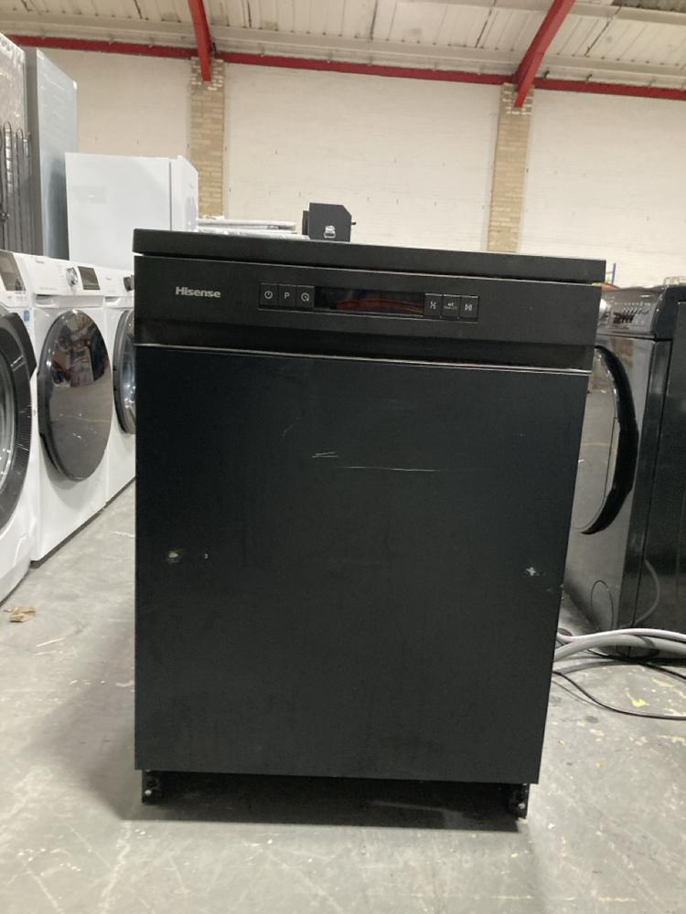 Lot 263  
            Chesterfield SR39 - Collection or Optional Delivery Available 

                
HISENSE FREESTANDING DISHWASHER IN BLACK MODEL: HS622E90BUK ORIGINAL RRP- £257 (L...