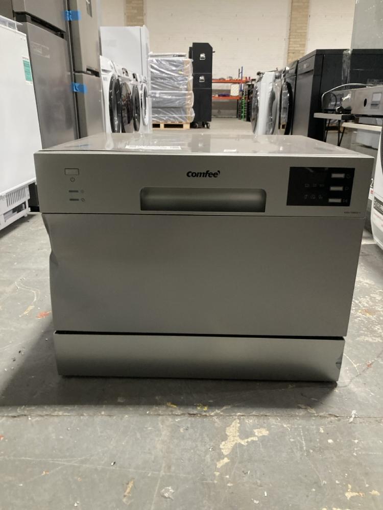 Lot 267  
            Chesterfield SR39 - Collection or Optional Delivery Available 

                
COMFEE TABLETOP DISHWASHER IN SILVER MODEL: KWHTD602ES ORIGINAL RRP- £180 (LOCATI...
