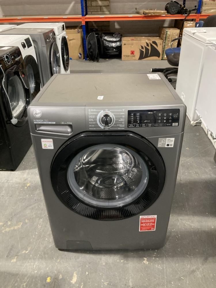 Lot 290  
            Chesterfield SR39 - Collection or Optional Delivery Available 

                
HOOVER H-WASH 350 1400RPM INVERTER STEAM 9KG WASHING MACHINE IN SILVER MODEL: H3W...