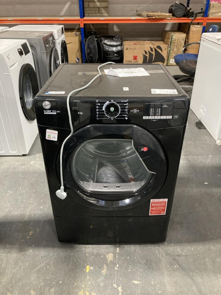 Lot 291  
            Chesterfield SR39 - Collection or Optional Delivery Available 

                
HOOVER H-DRY 300 LITE VENTED 9KG TUMBLE DRYER IN BLACK MODEL: HLE V9DGB-80 ORIGIN...