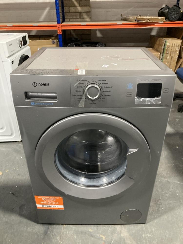 Lot 293  
            Chesterfield SR39 - Collection or Optional Delivery Available 

                
INDESIT PUSH&GO WASHING MACHINE IN SILVER MODEL: IP1046SPUSH&GOUK ORIGINAL RRP- £...
