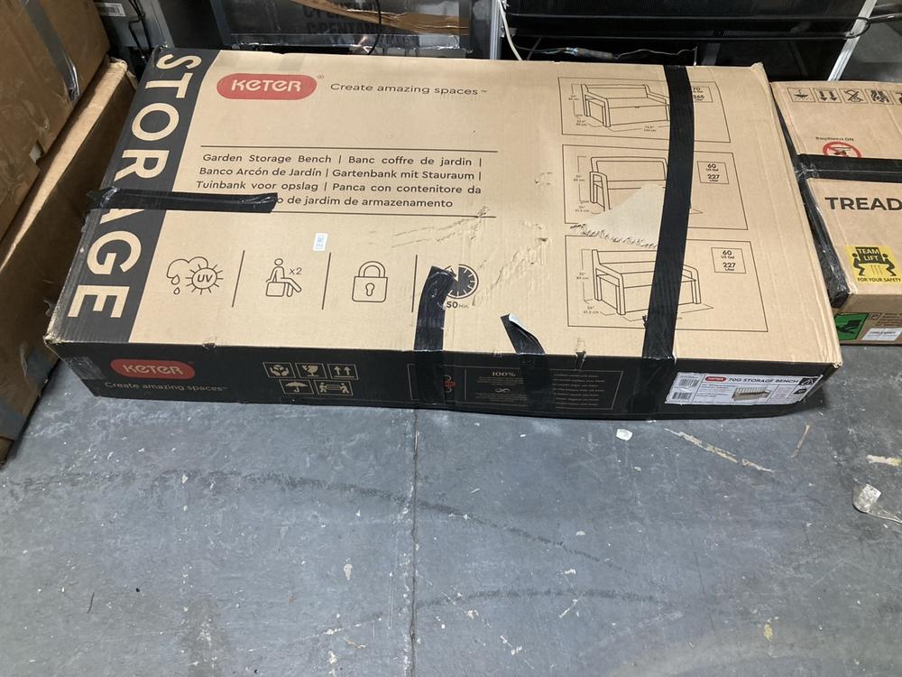 Lot 311  
            Chesterfield SR39 - Collection or Optional Delivery Available 

                
KETER 70G STORAGE BENCH IN BEIGE/BROWN (LOCATION: B6)