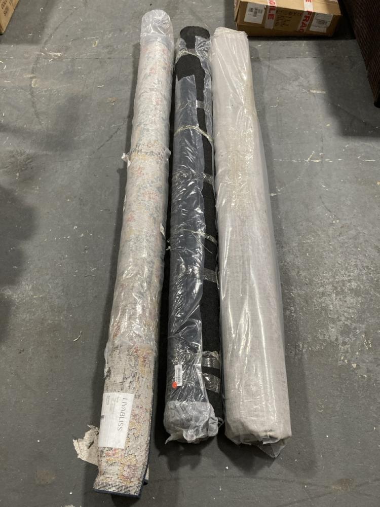 Lot 323  
            Chesterfield SR39 - Collection or Optional Delivery Available 

                
3 X ASSORTED RUGS TO INCLUDE ELAZIZ RUG SIZE 200 X 275CM (LOCATION: B6)