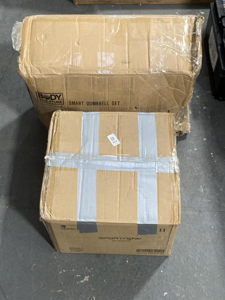 Lot 324  
            Chesterfield SR39 - Collection or Optional Delivery Available 

                
SMART DUMBELL SET TO INCLUDE SPORTSNOW DUMBBELL SET (LOCATION: B7)