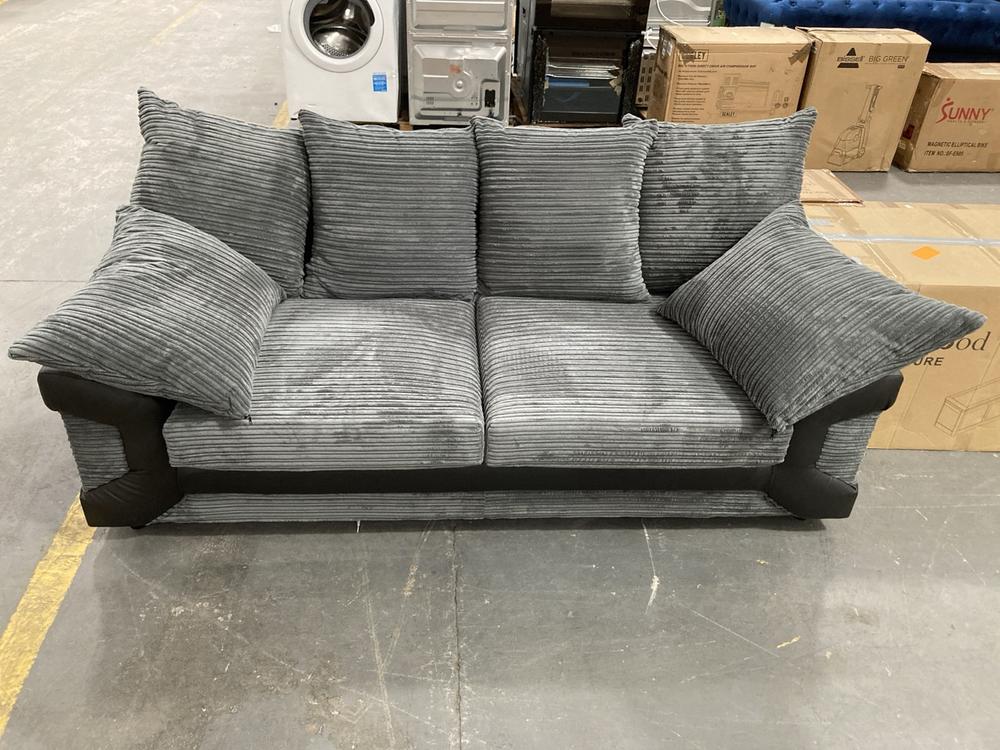 Lot 335  
            Chesterfield SR39 - Collection or Optional Delivery Available 

                
GREY JUMBO CORD SOFA (LOCATION: B7)