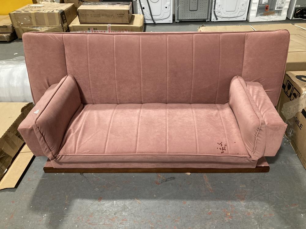 Lot 356  
            Chesterfield SR39 - Collection or Optional Delivery Available 

                
PINK VELVET 2 SEATER SOFA (LOCATION: B7)